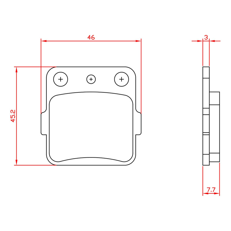 Plaquette de frein Brenta CRF 150 R 2007-/Yamaha 85 YZ 2002-