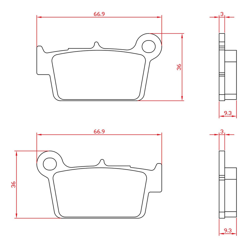 Plaquette de frein Brenta Gas Gas EC 300/Suzuki RM 250