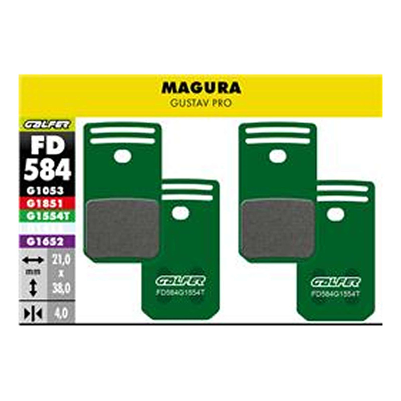 Plaquette de frein vélo Galfer FD584 G1554T Pro Magura