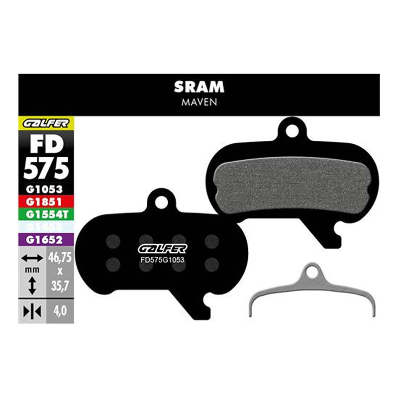 Plaquette frein vélo Galfer FD575 G1053 Sram