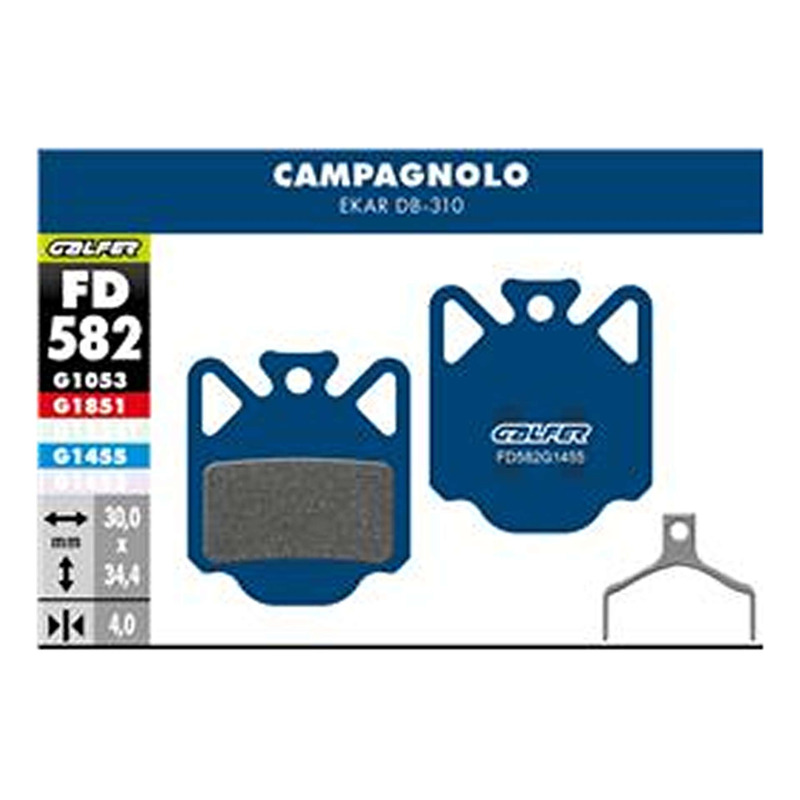 Plaquette frein vélo Galfer FD582 G1455 Campagnolo