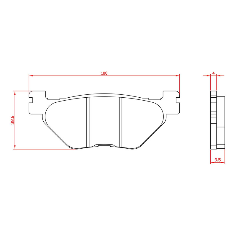 Plaquettes de frein arrière Brenta Metal Fritté - Yamaha FJR 1300 2001-06