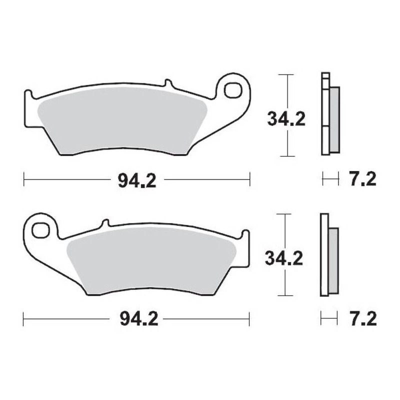 Plaquettes de Frein Moto Master - métal fritté - 93411 - Honda CRF 250R 04-22