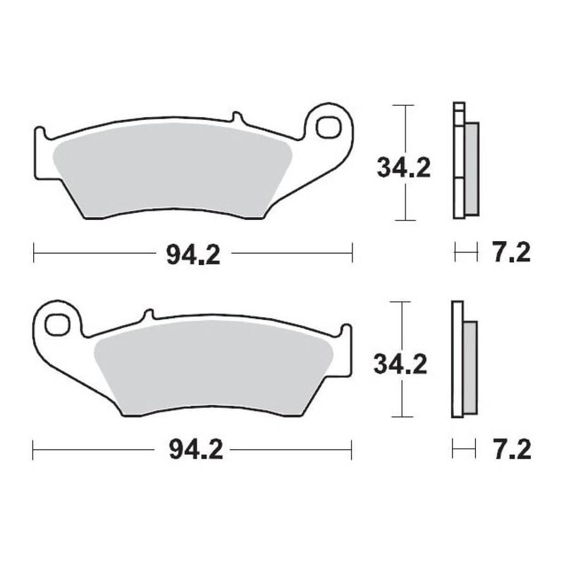 Plaquettes de Frein Moto Master - métal fritté - 93412 - Honda CRF 250R 04-22