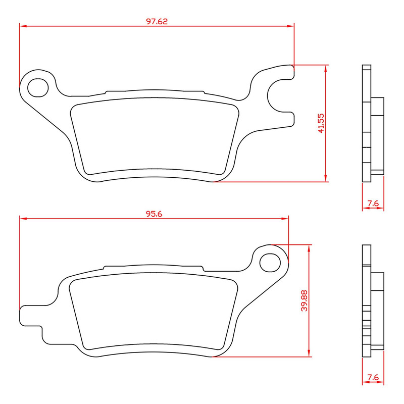 Plaquettes de frein avant Brenta Organique - Yamaha RayZR 125 2024-