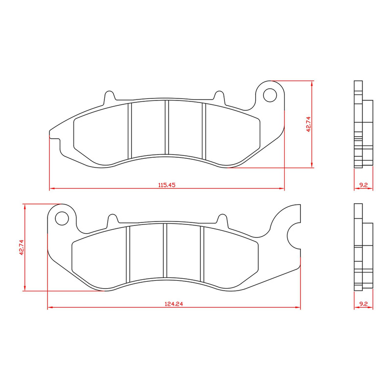 Plaquettes de frein avant Brenta TNT Motor Otto 125cc