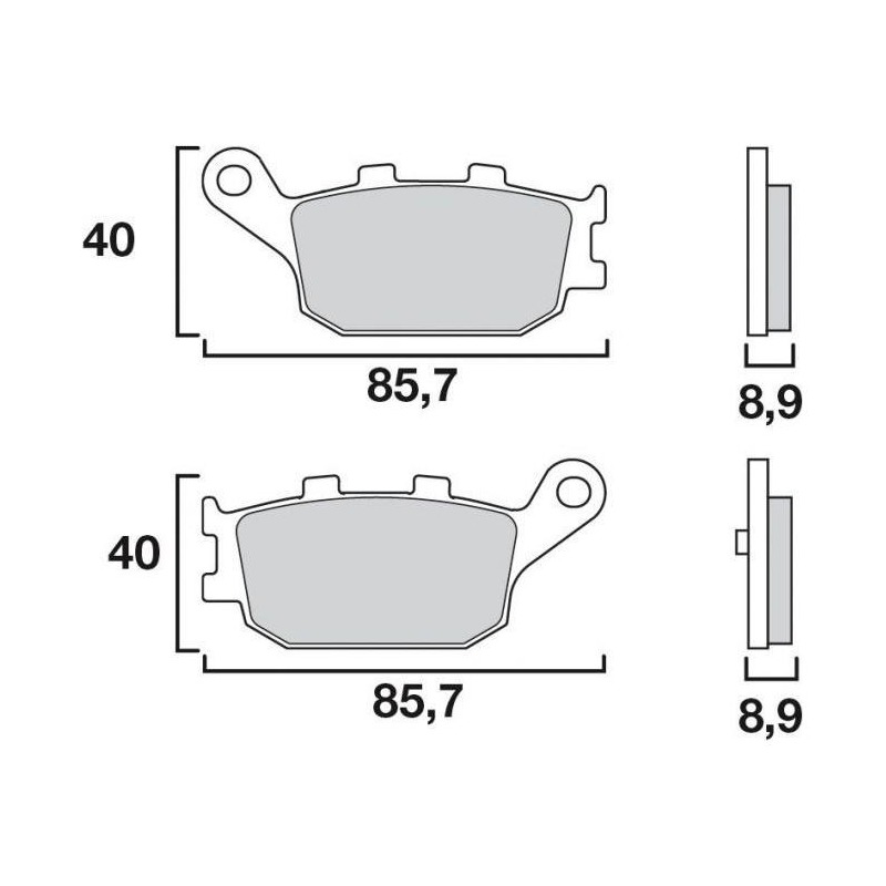 Plaquettes de frein Brembo 07053XS métal fritté