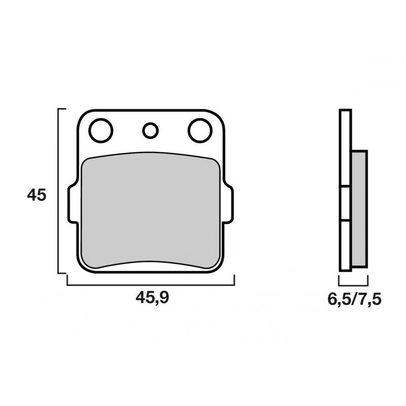 Plaquettes de frein Brembo 07HO20SX métal fritté racing