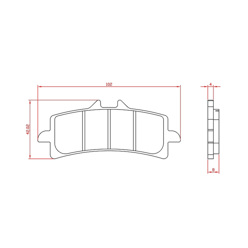 Plaquettes de frein Brenta pour Aprilia RSV4 1000 de 2015-20