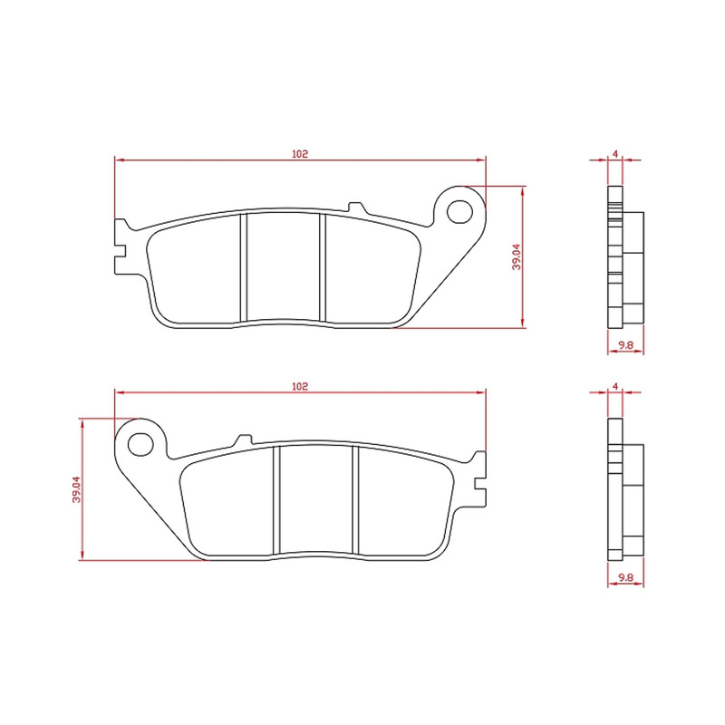 Plaquettes de frein Brenta pour Honda FJS 400 2006-15
