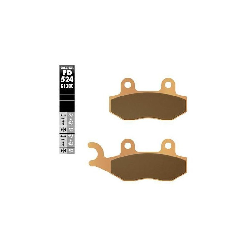 Plaquettes de Frein Galfer - mÃÂ©tal frittÃÂ© - FD524