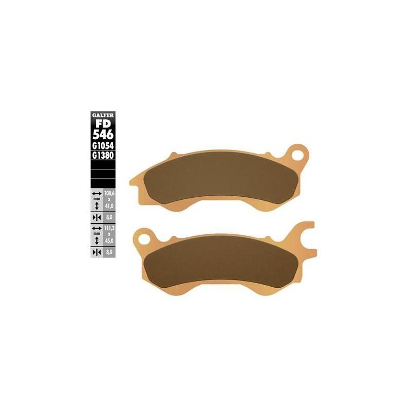 Plaquettes de Frein Galfer - mÃÂ©tal frittÃÂ© - FD546