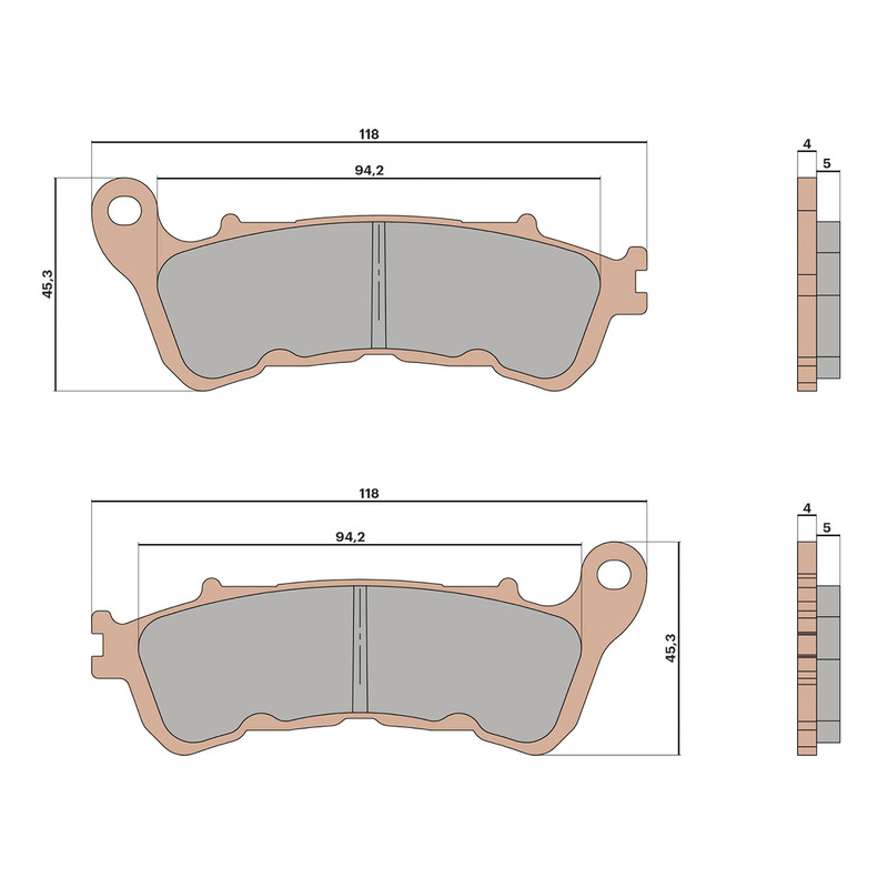 Plaquettes de Frein Malossi - mÃÂ©tal frittÃÂ© - 6215034 - Burgman / SH