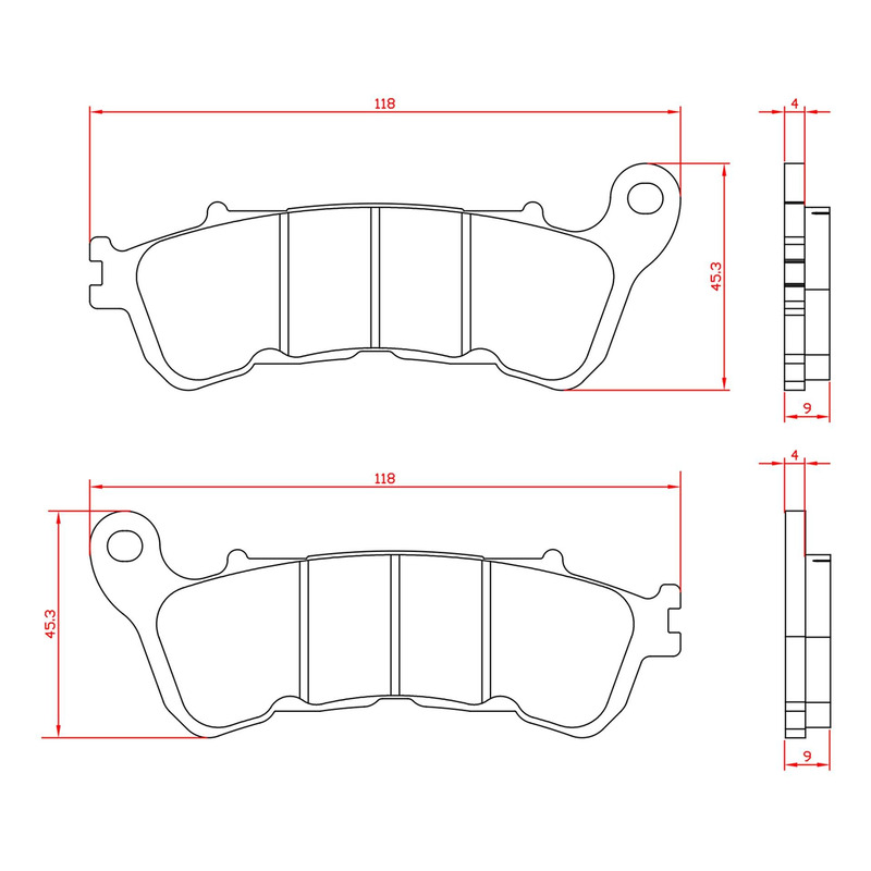Plaquettes de frein métal fritté Brenta BR4254