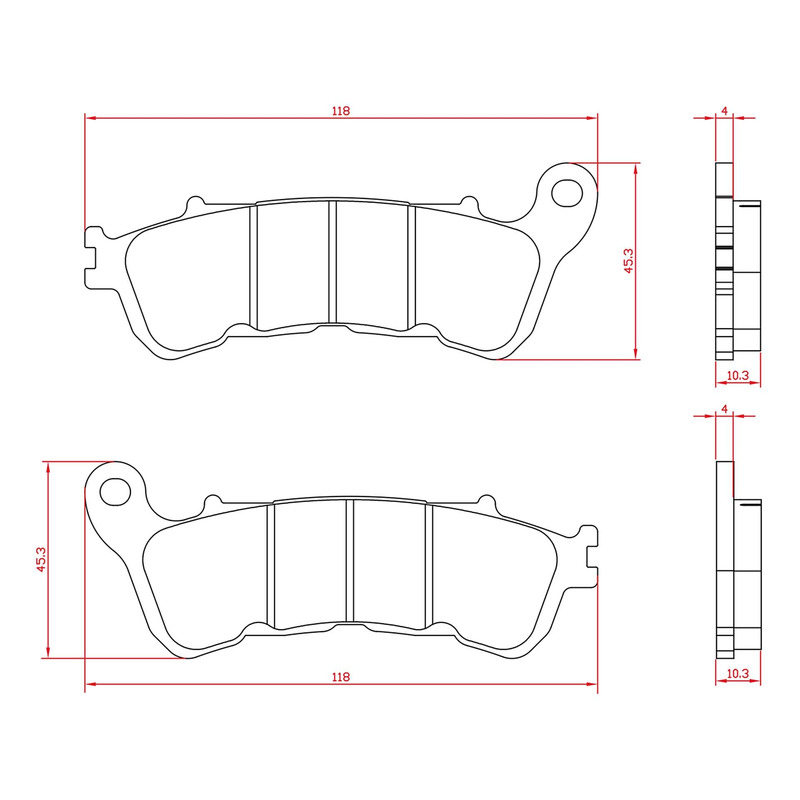 Plaquettes de frein métal fritté Brenta BR4307