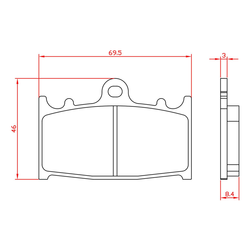 Plaquettes de frein Métal frittées Brenta - Kawasaki ZX6R 1993-97