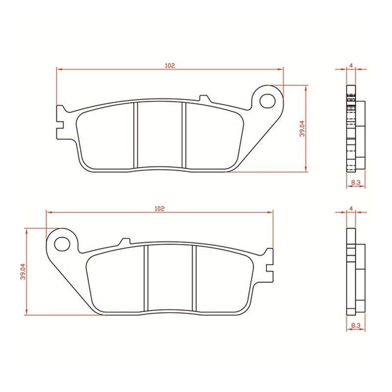 Plaquettes de frein Métal frittées Brenta - Yamaha X-MAX
