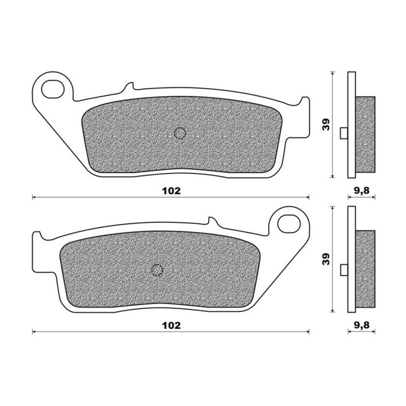 Plaquettes de frein Newfren arrière pour Kymco 500 xciting 2005>