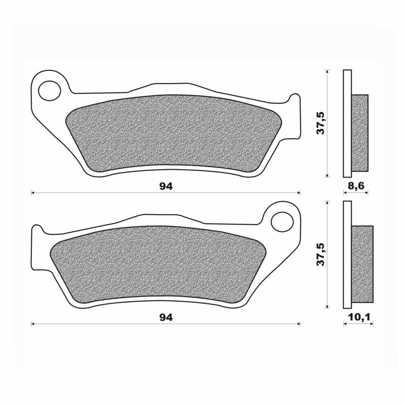 Plaquettes de Frein Newfren - FD0229TS - BMW R 850 / R 1200
