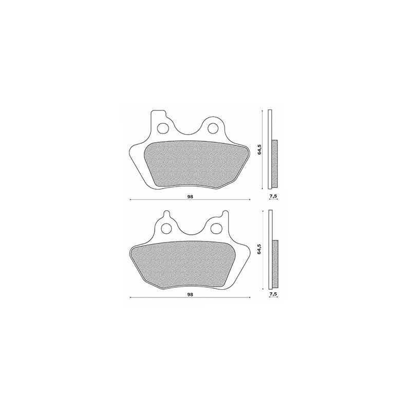 Plaquettes de Frein Newfren - FD0389SH - Harley Davidson 1450 883-1200