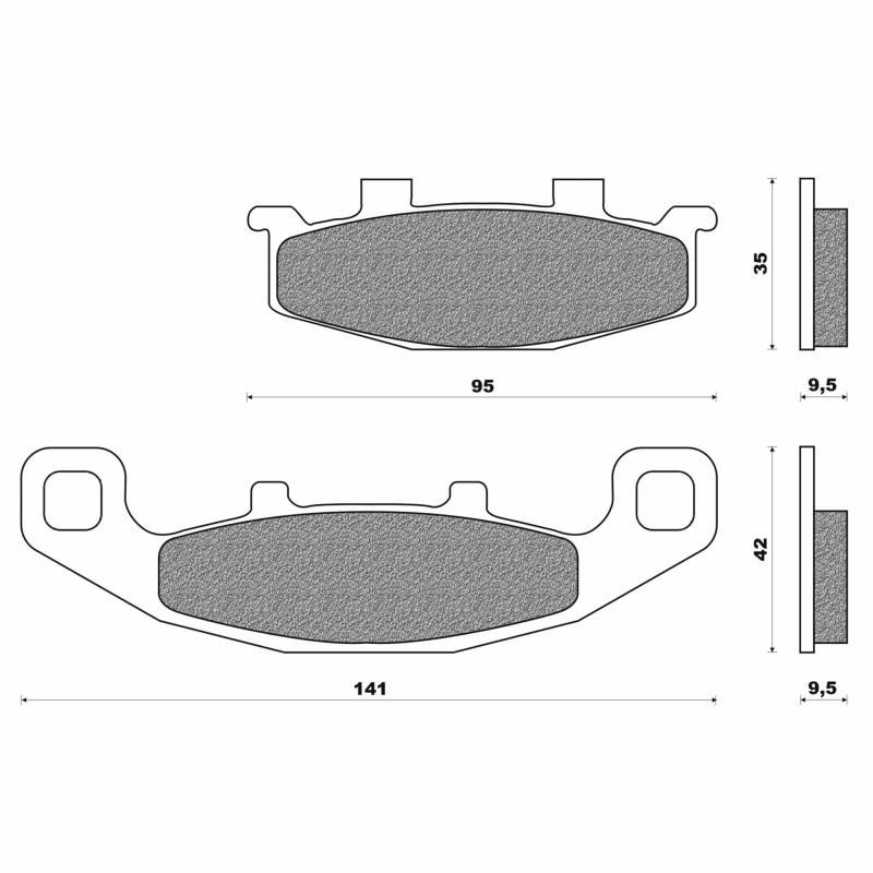 Plaquettes de Frein Newfren - FD0108TS - Kawazaki 500 ER5 / ZX 10