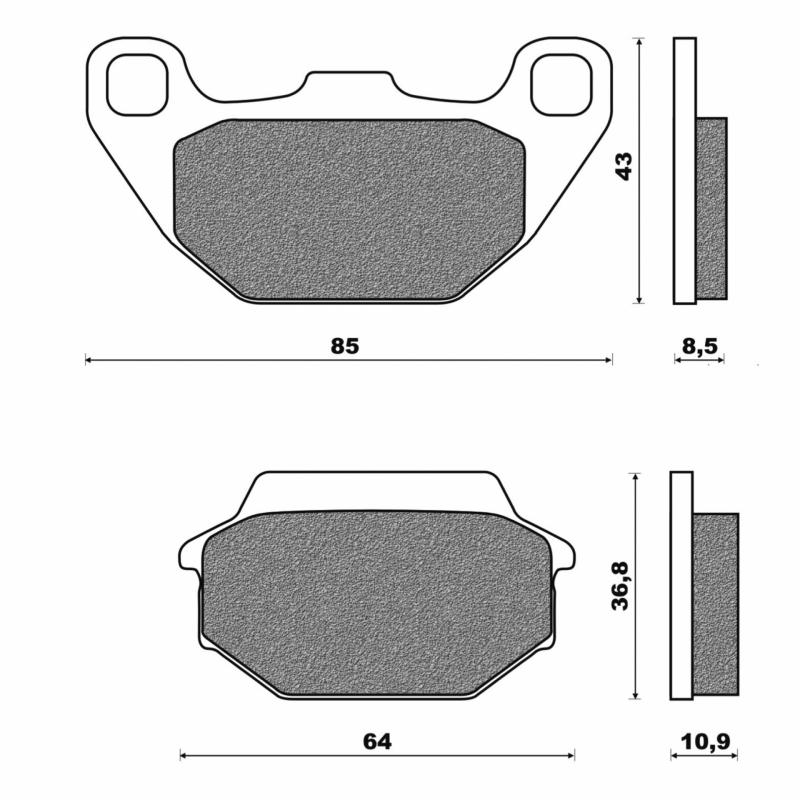 Plaquettes de frein Newfren Kymco 50 Agility 2T 10- / Agility 4T 08-