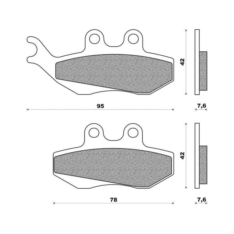 Plaquettes de frein Newfren organique Yamaha TZR