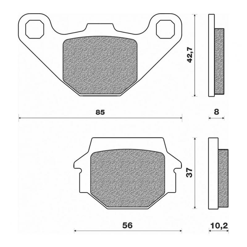Plaquettes de frein Newfren FD0073SD pour Kawasaki 500 GPZ 88-04 / Suz
