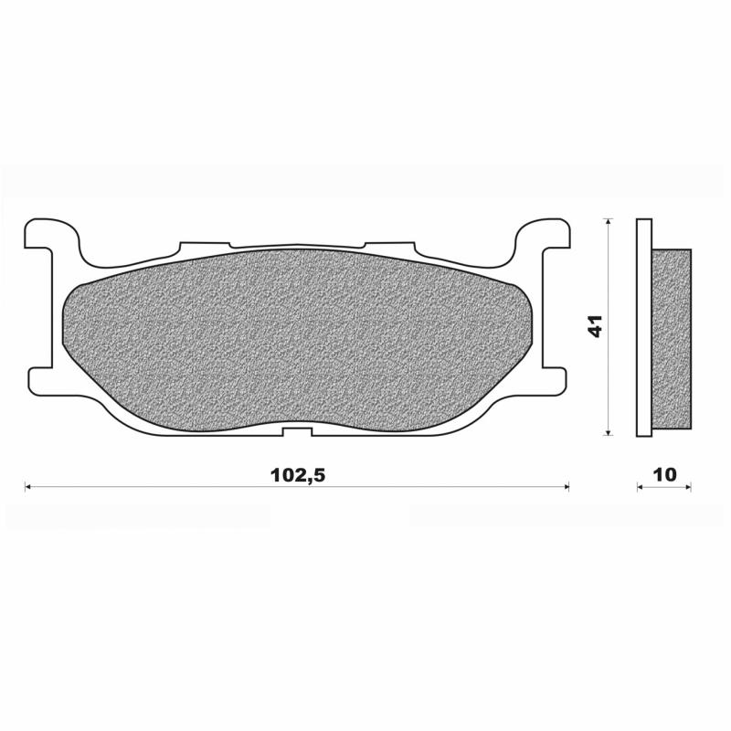 Plaquettes de Frein Newfren - métal fritté - FD0183TS - Yamaha 600-9