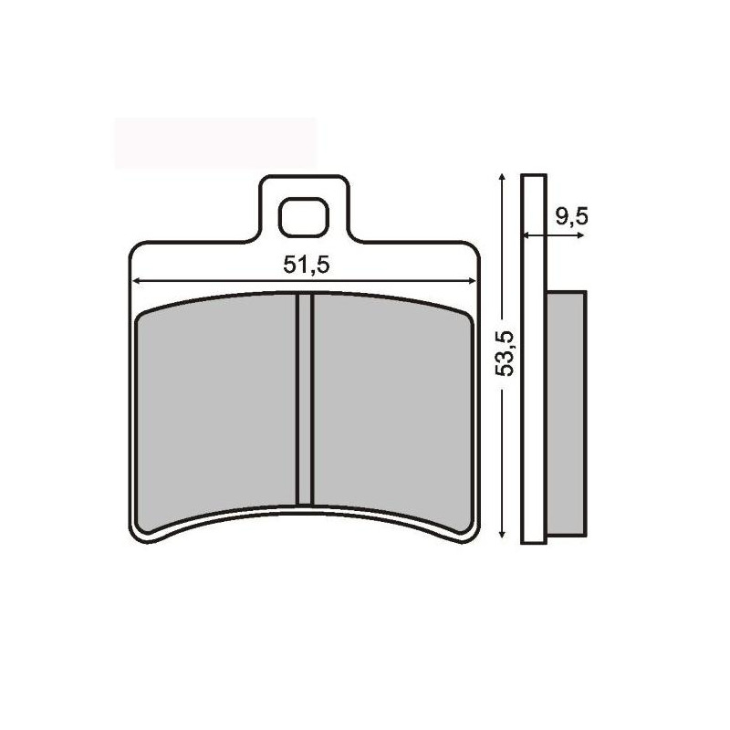 Plaquettes de Frein RMS - métal fritté - 225100313 - Aprilia SR/Benelli Leoncino