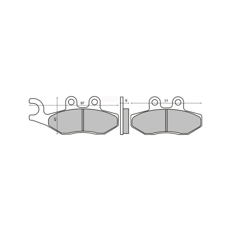 Plaquettes de Frein RMS - métal fritté - 225102623 - Aprilia SR Motard/Gilera Runner