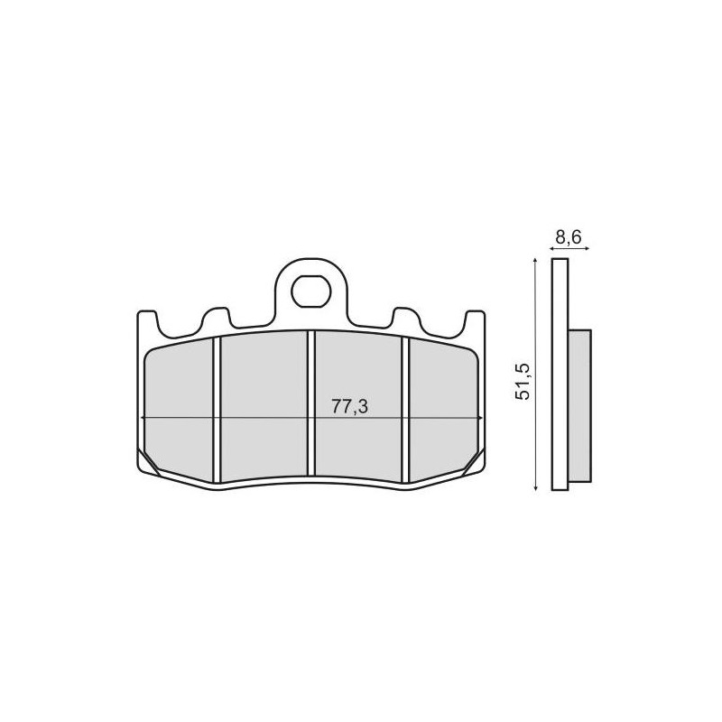 Plaquettes de Frein RMS - métal fritté - 225101603 - BMW R 1100/1150