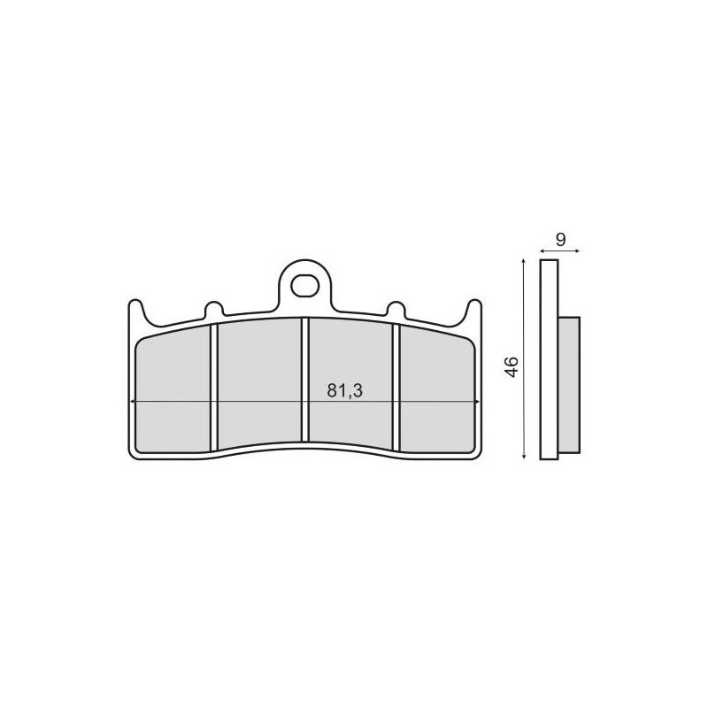 Plaquettes de Frein RMS - métal fritté - 225103013 - BMW R 850/1100/1150/1200cc