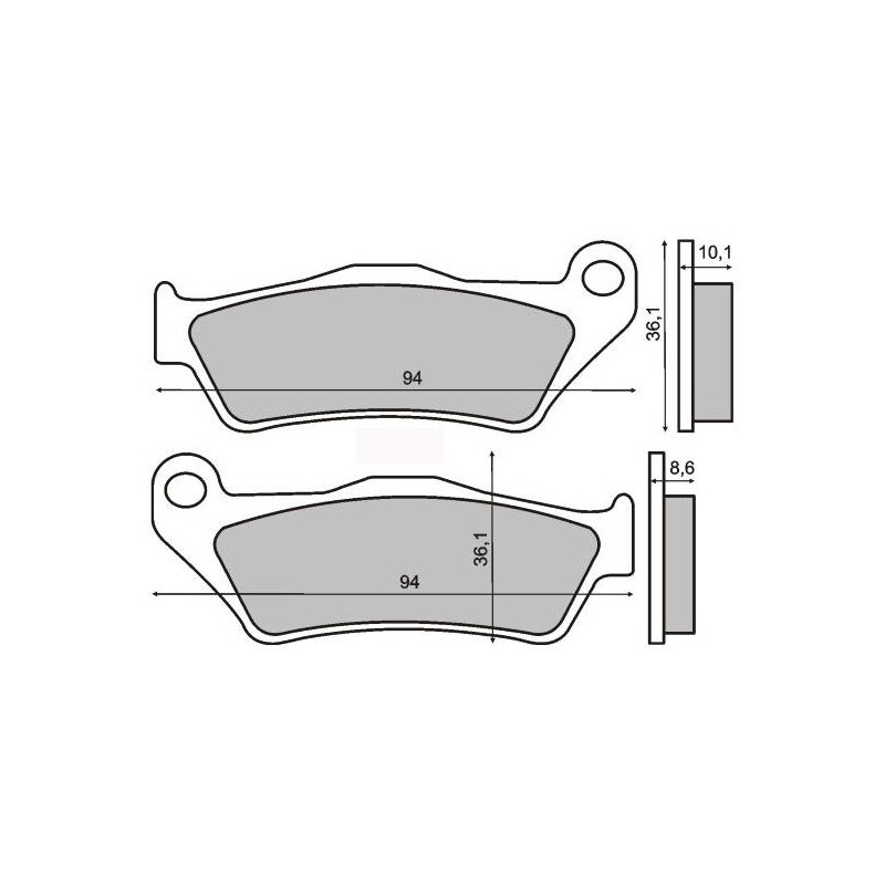 Plaquettes de Frein RMS - métal fritté - 225101383 - BMW S 1000 XR/R