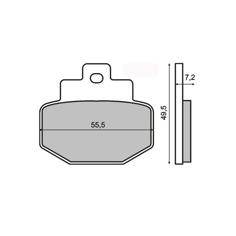 Plaquettes de Frein RMS - métal fritté - 225100453 - Derbi GP1/Vespa GTS