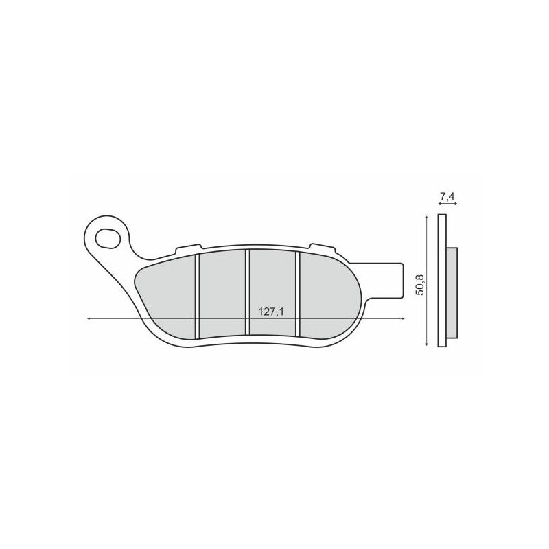 Plaquettes de Frein RMS - métal fritté - 225103353 - Harley Davidson FXSB/FLSTC