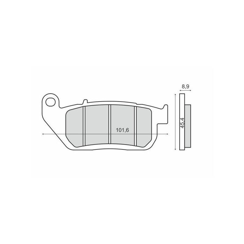 Plaquettes de Frein RMS - métal fritté - 225103383 - Harley Davidson XL ster 883/1200cc