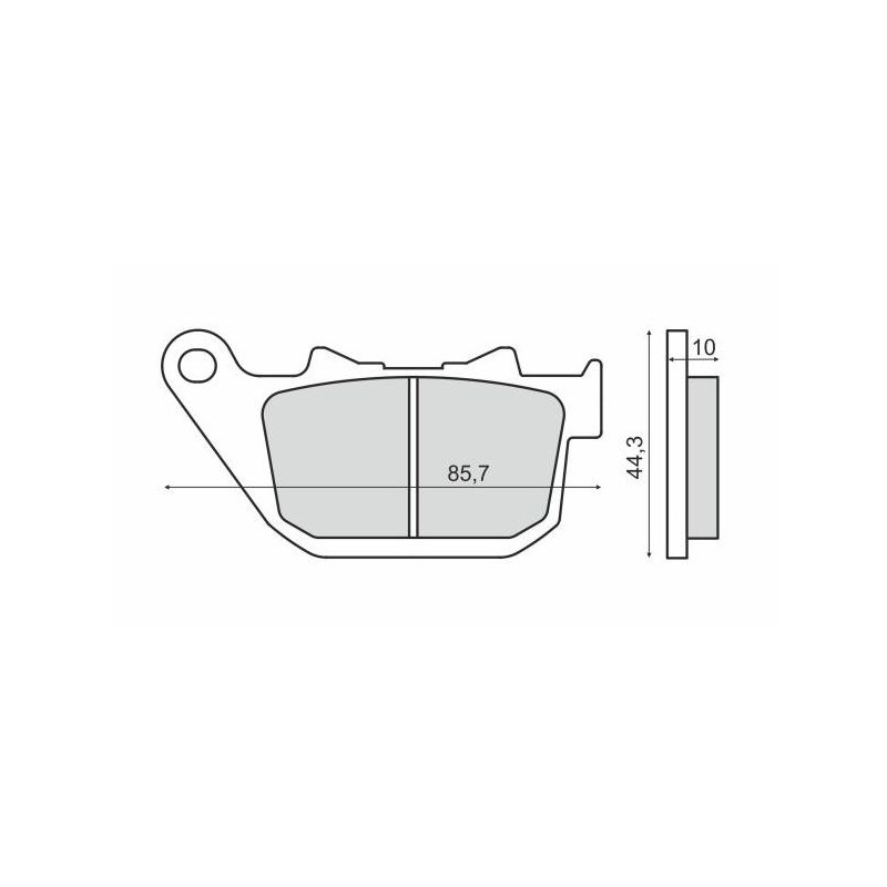 Plaquettes de Frein RMS - métal fritté - 225103393 - Harley Davidson XL/XR ster