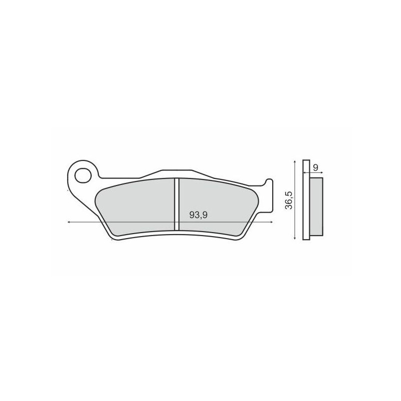 Plaquettes de Frein RMS - métal fritté - 225103403 - Harley Davidson XG Street 500/750cc