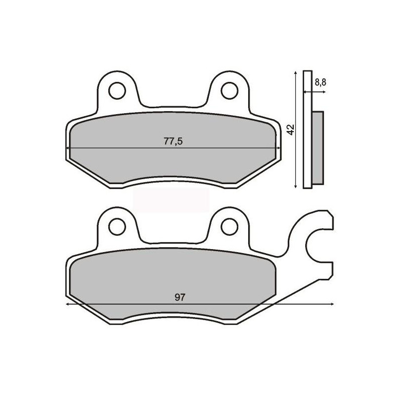 Plaquettes de Frein RMS - métal fritté - 225100353 - Honda CBF/ B&W