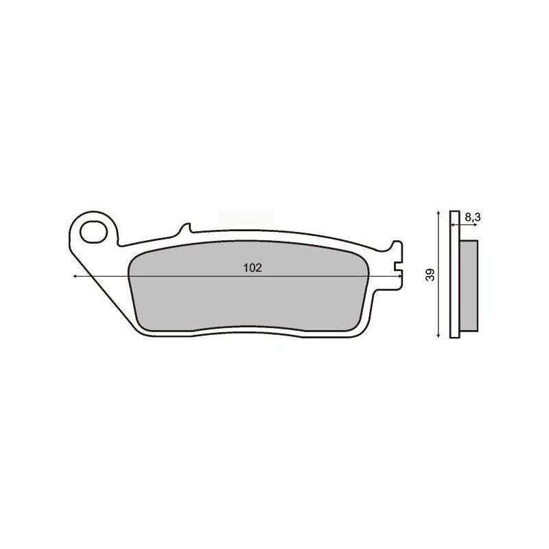 Plaquettes de Frein RMS - métal fritté - 225100873 - Honda CBR/Peugeot Geopolis