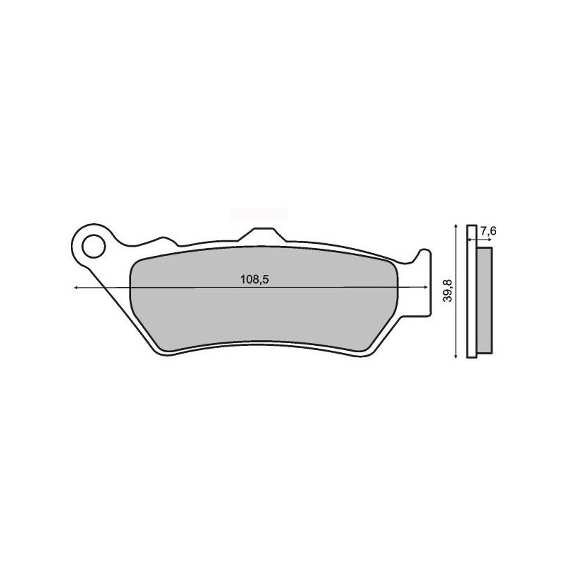 Plaquettes de Frein RMS - métal fritté - 225101013 - Honda CB/Triumph Rocket