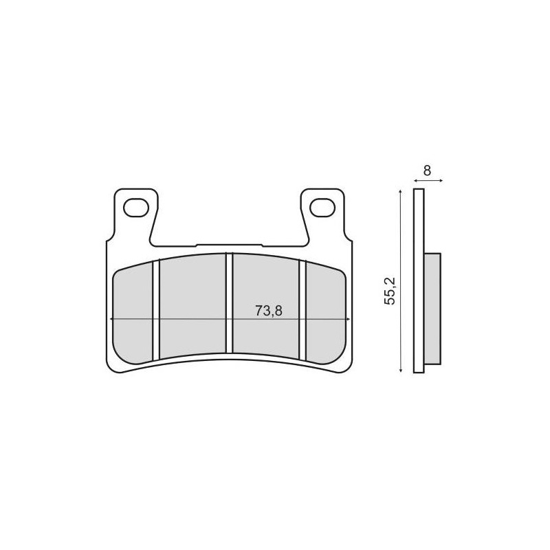 Plaquettes de Frein RMS - métal fritté - 225102913 - Honda CBR/VTR/CBF