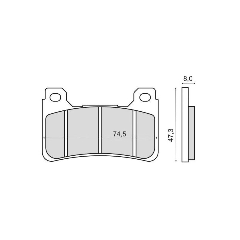 Plaquettes de Frein RMS - métal fritté - 225102953 - Honda CBR/VFR