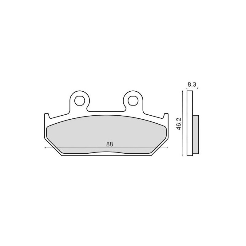 Plaquettes de Frein RMS - métal fritté - 225103173 - Honda GL Gold Wing/Cagiva Elefant