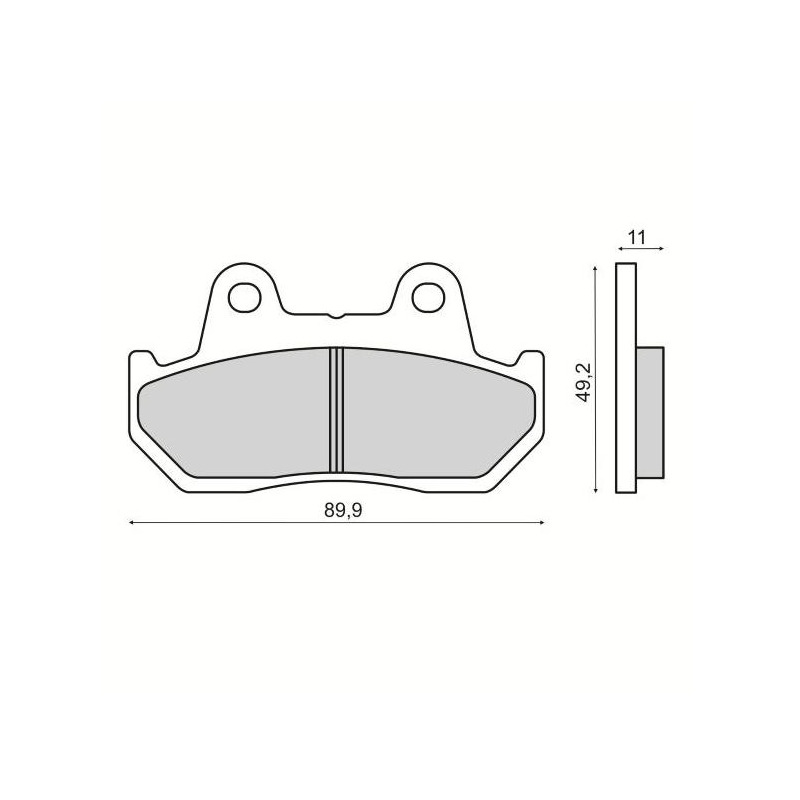 Plaquettes de Frein RMS - métal fritté - 225103583 - Honda NSR/GL Gold Wing