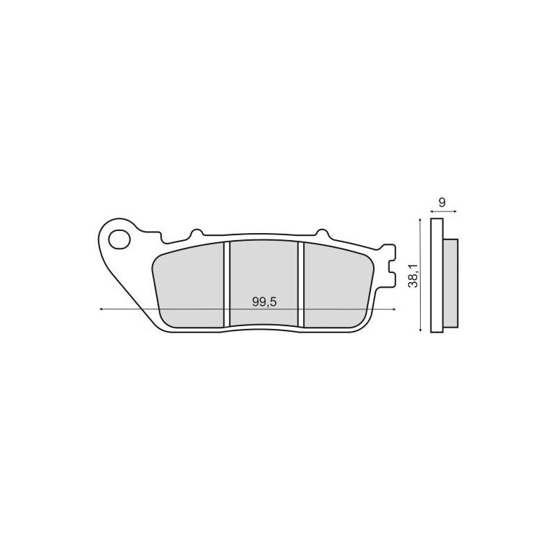 Plaquettes de Frein RMS - métal fritté - 225103053 - Honda VFR/CBR