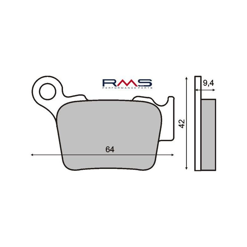 Plaquettes de Frein RMS - métal fritté - 225100753 - Husqvarna SMR/KTM EXC