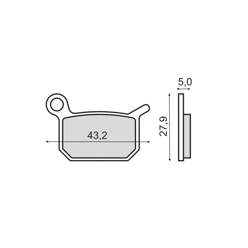 Plaquettes de Frein RMS - métal fritté - 225103223 - Husqvarna CR/KTM SX