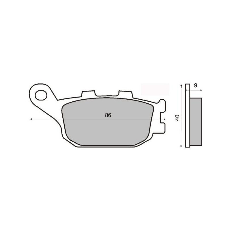 Plaquettes de Frein RMS - métal fritté - 225100933 - Kawasaki Z750/Suzuki GSF